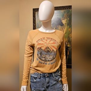 Obey Clothing Stay Weird and Live Free Yellow Sweatshirt Size M